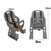 Cadeirinha Criança Bicicleta Traseira Bagageiro JS-048 Cinza