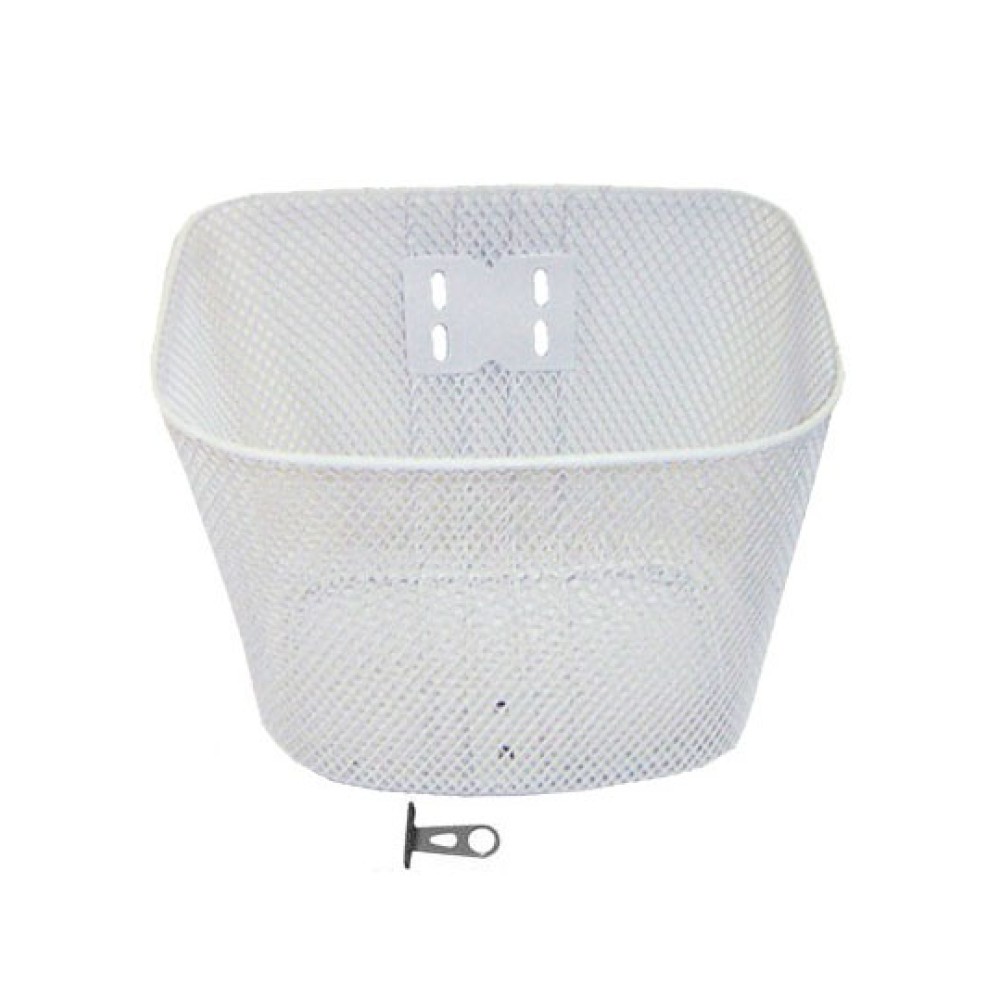 Cesta Cestinha Aramada Bicicleta 24/26 Media Branco