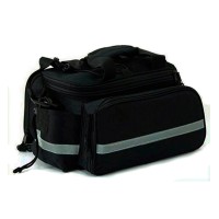 Bolsa Alforge Expansível Para Bike Bagageiro Traseiro Preto