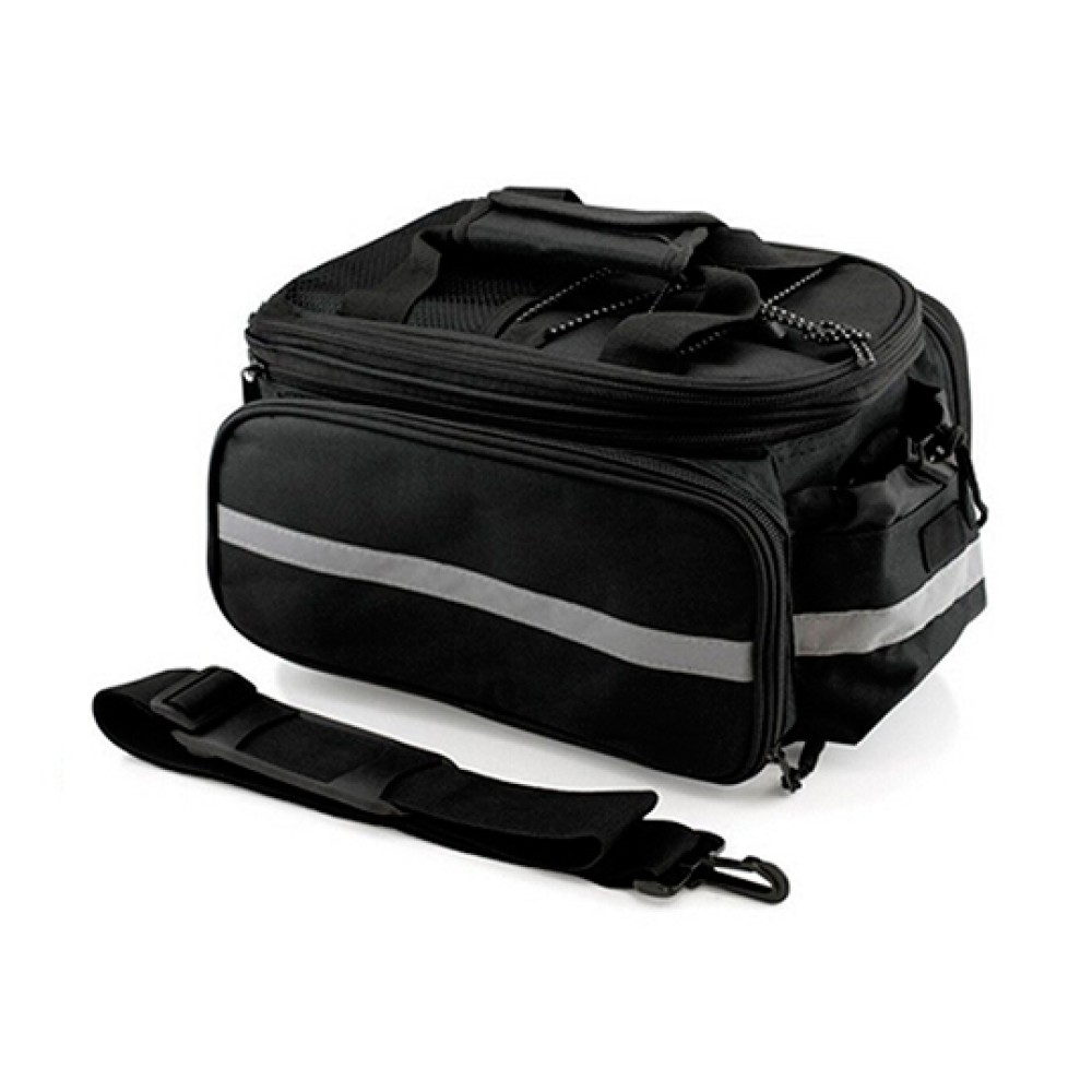 Bolsa Alforge Expansível Para Bike Bagageiro Traseiro Preto Bolsa Alforge Expansível Para Bike Bagageiro Traseiro Preto