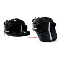 Bolsa Alforge Expansível Para Bike Bagageiro Traseiro Preto