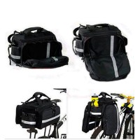 Bolsa Alforge Expansível Para Bike Bagageiro Traseiro Preto