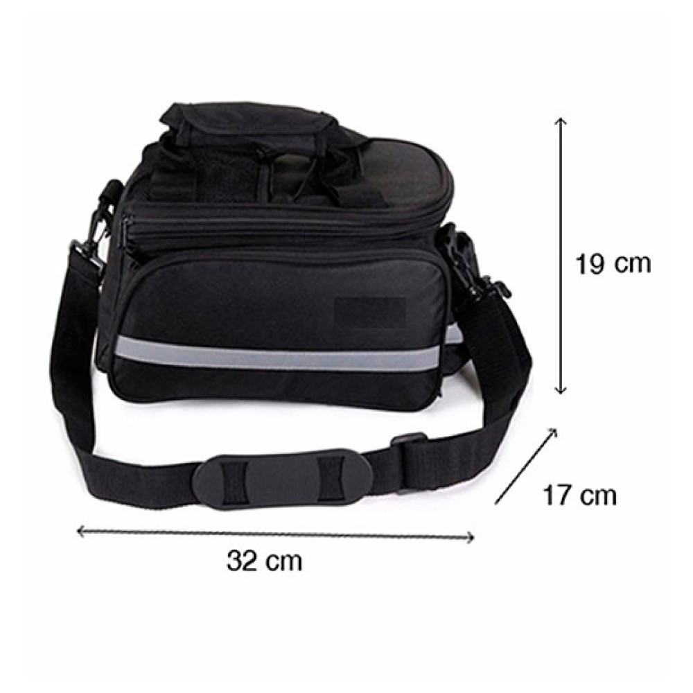 Bolsa Alforge Expansível Para Bike Bagageiro Traseiro Preto Bolsa Alforge Expansível Para Bike Bagageiro Traseiro Preto