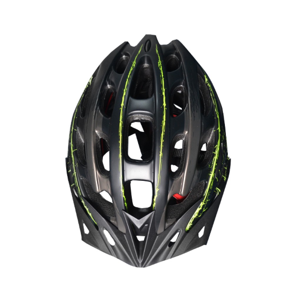 Capacete Ciclismo Ballistech C/ Led Preto Fosco C/ Verde Capacete Ciclismo Ballistech C/ Led Preto Fosco C/ Verde