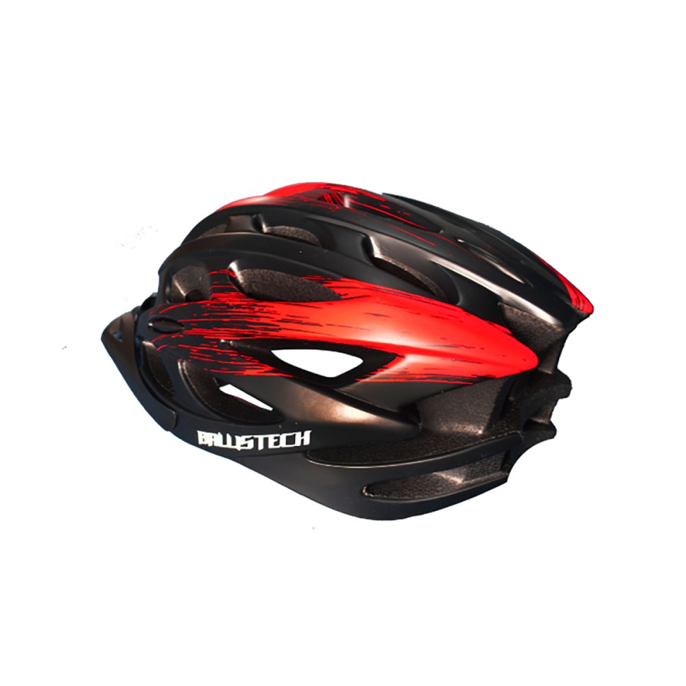 Capacete Ciclismo Ballistech C/ Led Preto Fosco C/ Vermelho Capacete Ciclismo Ballistech C/ Led Preto Fosco C/ Vermelho