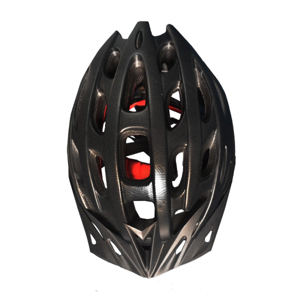 Capacete Ciclismo Ballistech C/ Led Preto Fosco Listrado Capacete Ciclismo Ballistech C/ Led Preto Fosco Listrado