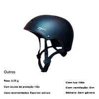 Capacete Coquinho Ciclismo Skate Patins Grande Preto