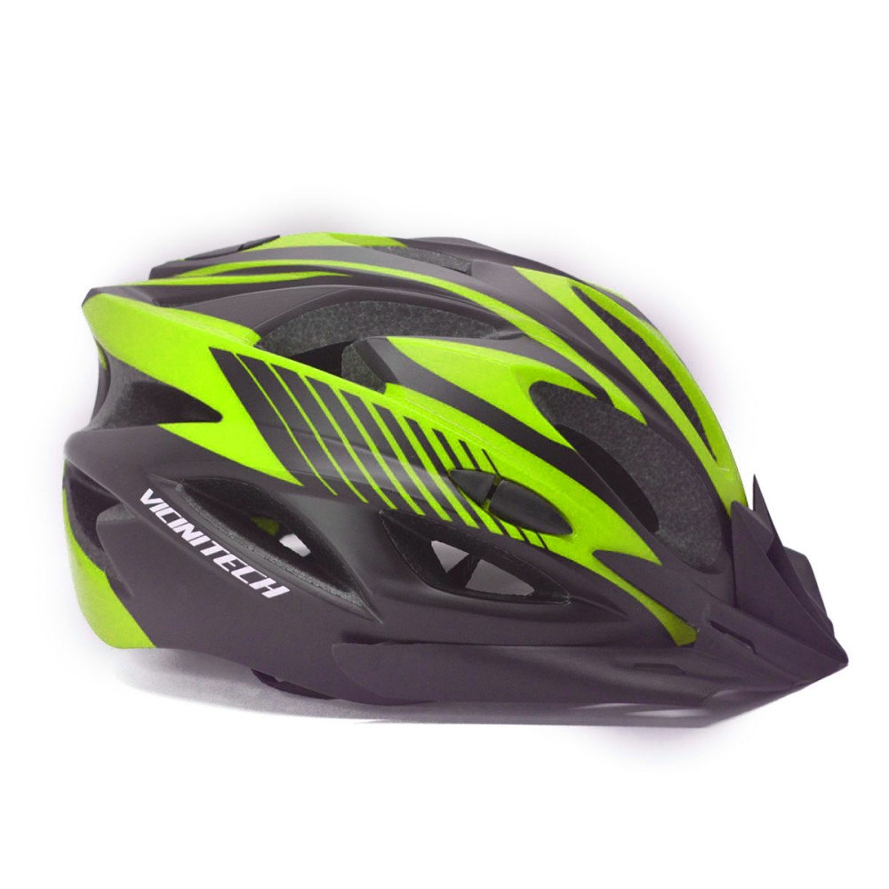 Capacete Ciclismo Adulto Vicinitech WT-012 Led Preto Amarelo 