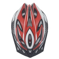 Capacete Ciclismo Vicinitech Médio WT-012 Led Preto Verm Bco