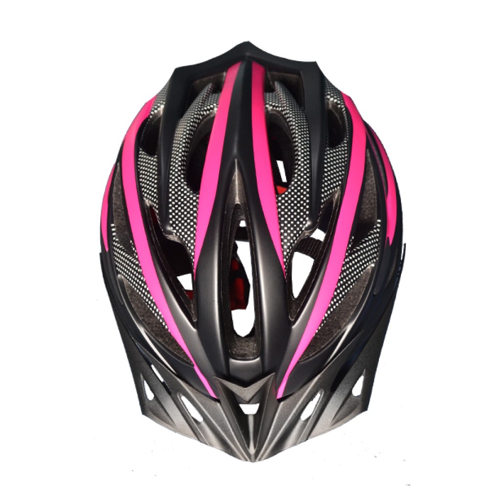 Capacete Ciclismo Ballistech C/ Led Preto Fosco C/ Rosa Capacete Ciclismo Ballistech C/ Led Preto Fosco C/ Rosa