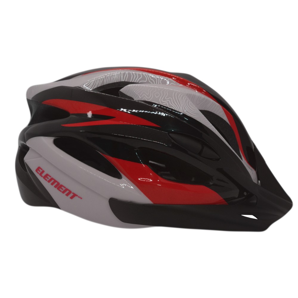 Capacete Ciclismo Element DG-037 C/ Led Adulto Grande Verm
