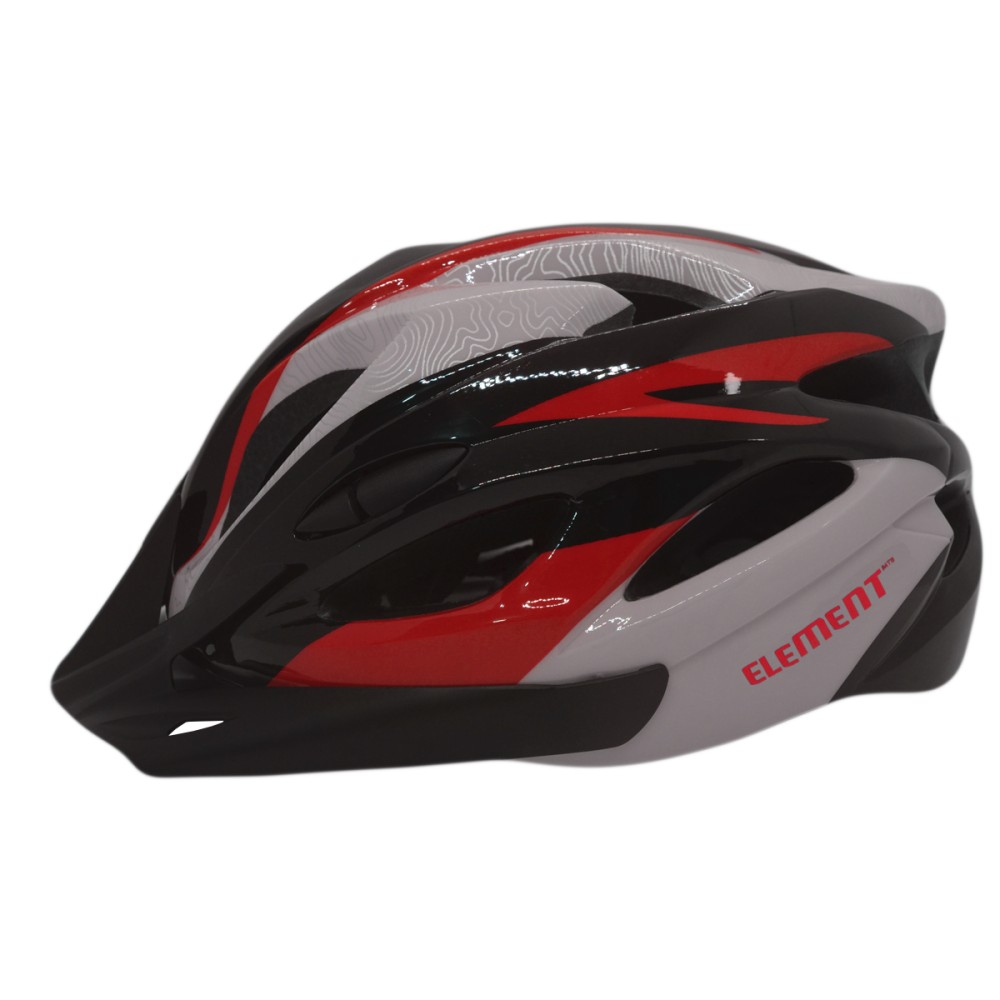 Capacete Ciclismo Element DG-037 C/ Led Adulto Grande Verm Capacete Ciclismo Element DG-037 C/ Led Adulto Grande Verm