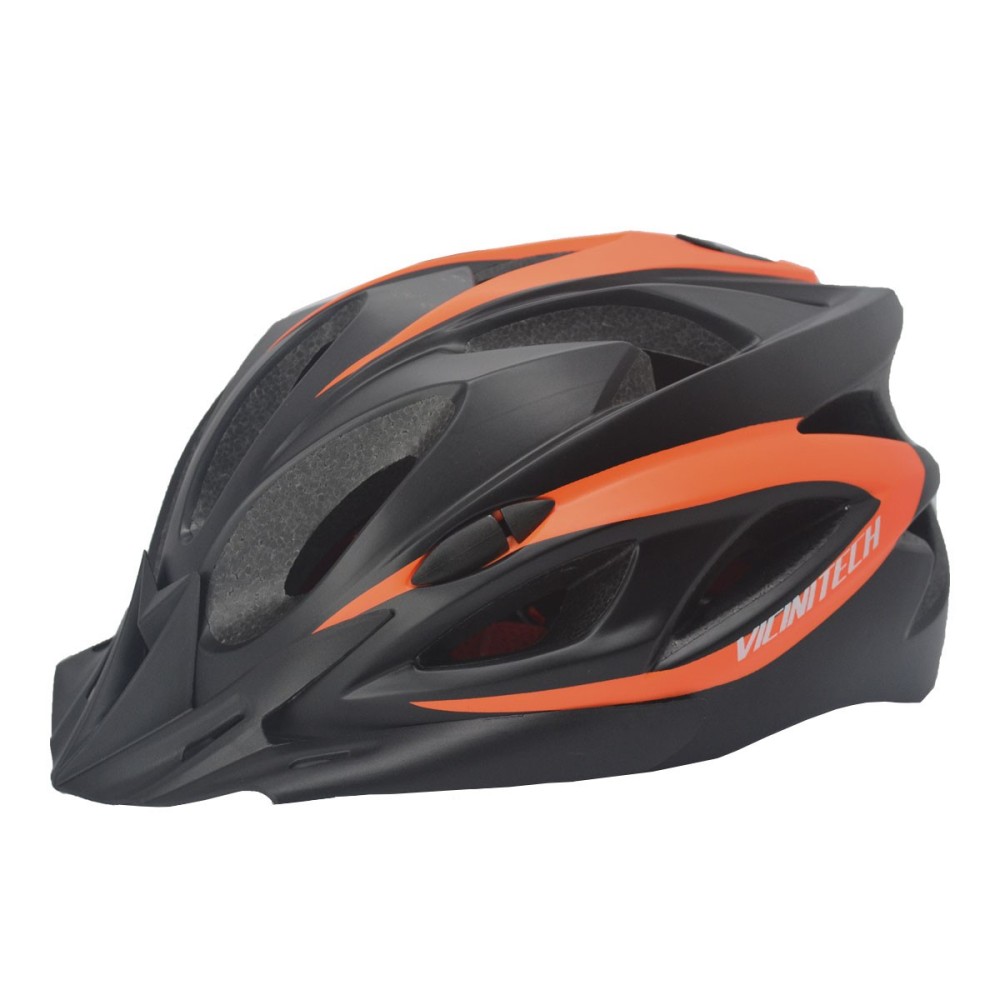 Capacete Ciclismo Adulto Vicinitech WT-012 Led Preto Laranja Capacete Ciclismo Adulto Vicinitech WT-012 Led Preto Laranja