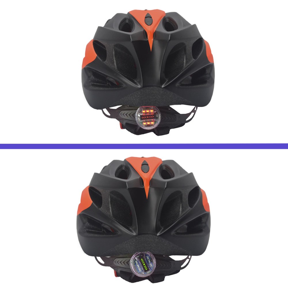 Capacete Ciclismo Adulto Vicinitech WT-012 Led Preto Laranja Capacete Ciclismo Adulto Vicinitech WT-012 Led Preto Laranja