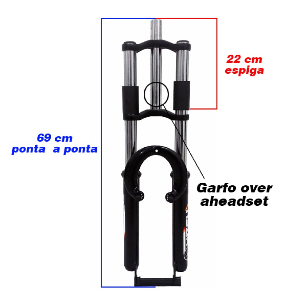 Garfo 26 Suspensão Amortecedor Big Gordo Dh Ahead Regul Pret Garfo 26 Suspensão Amortecedor Big Gordo Dh Ahead Regul Pret