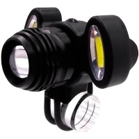 Farol Lanterna Bike DY8062 Ajuste Cabeça LED Recarregável