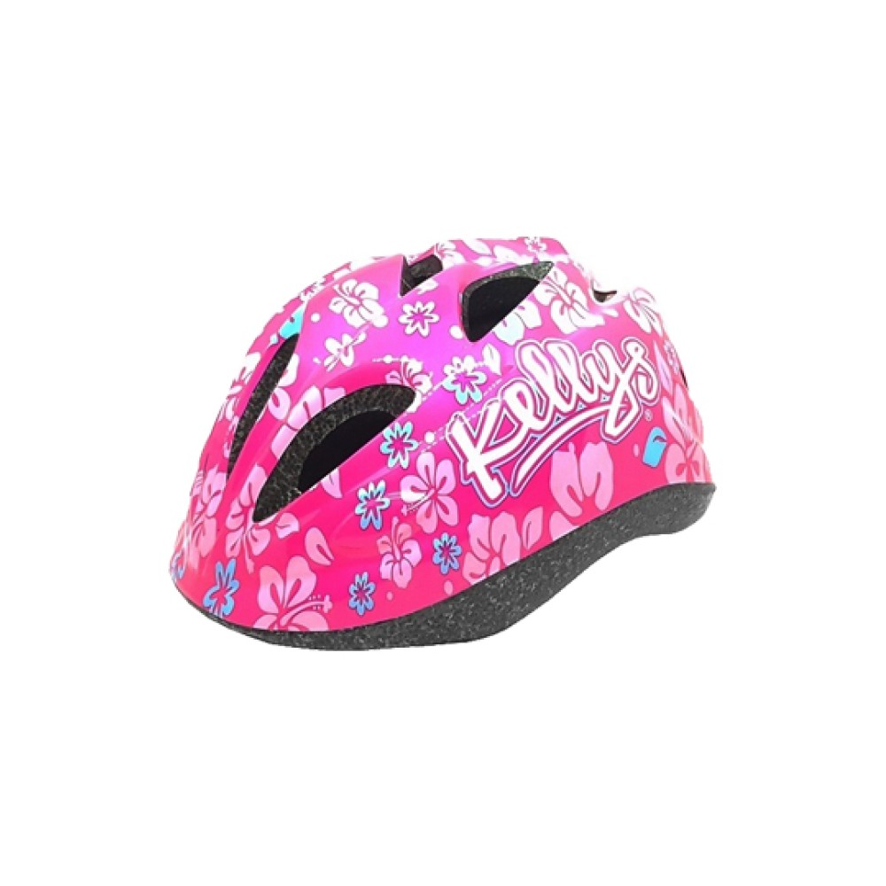 Capacete Bike Ciclismo Infantil Kellys Flowers Rosa C/ Regulagem