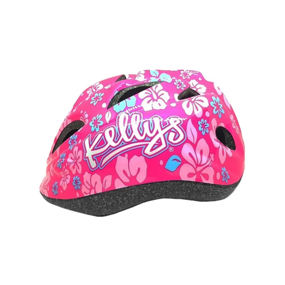 Capacete Bike Ciclismo Infantil Kellys Flowers Rosa C/ Regulagem Capacete Bike Ciclismo Infantil Kellys Flowers Rosa C/ Regulagem