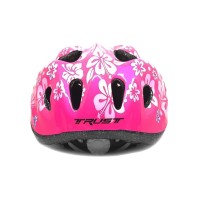Capacete Bike Ciclismo Infantil Kellys Flowers Rosa C/ Regulagem