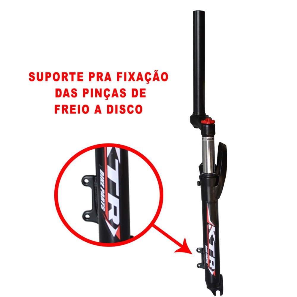 Garfo 29 Suspensão Aço Ahead 100mm KTR FKST-29 Trava Ombro Garfo 29 Suspensão Aço Ahead 100mm KTR FKST-29 Trava Ombro