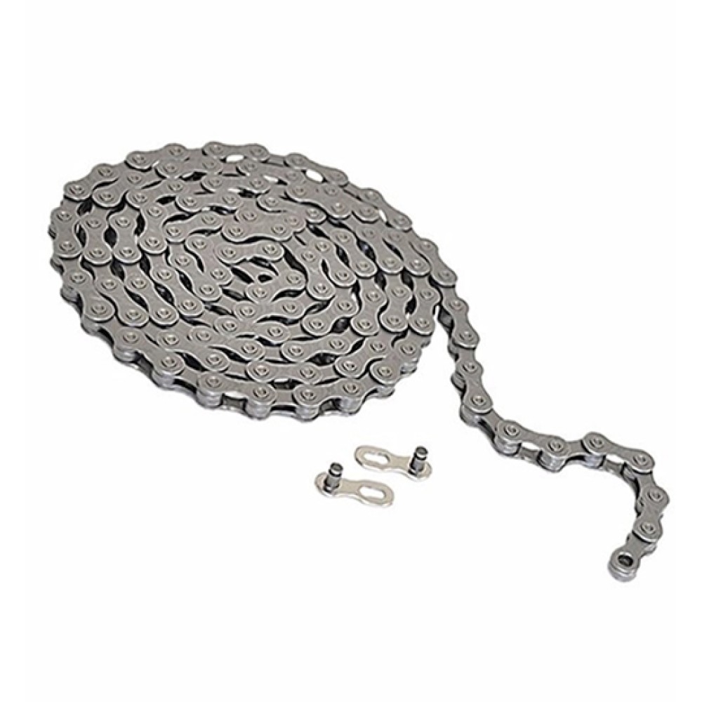 Corrente 1/2x11/128 Fina Index Super 9v 116L com PowerLink Cinza