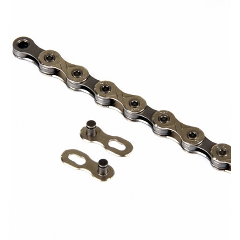 Corrente 1/2x11/128 Fina Index X10 10v 116L com PowerLink Cinza Corrente 1/2x11/128 Fina Index X10 10v 116L com PowerLink Cinza