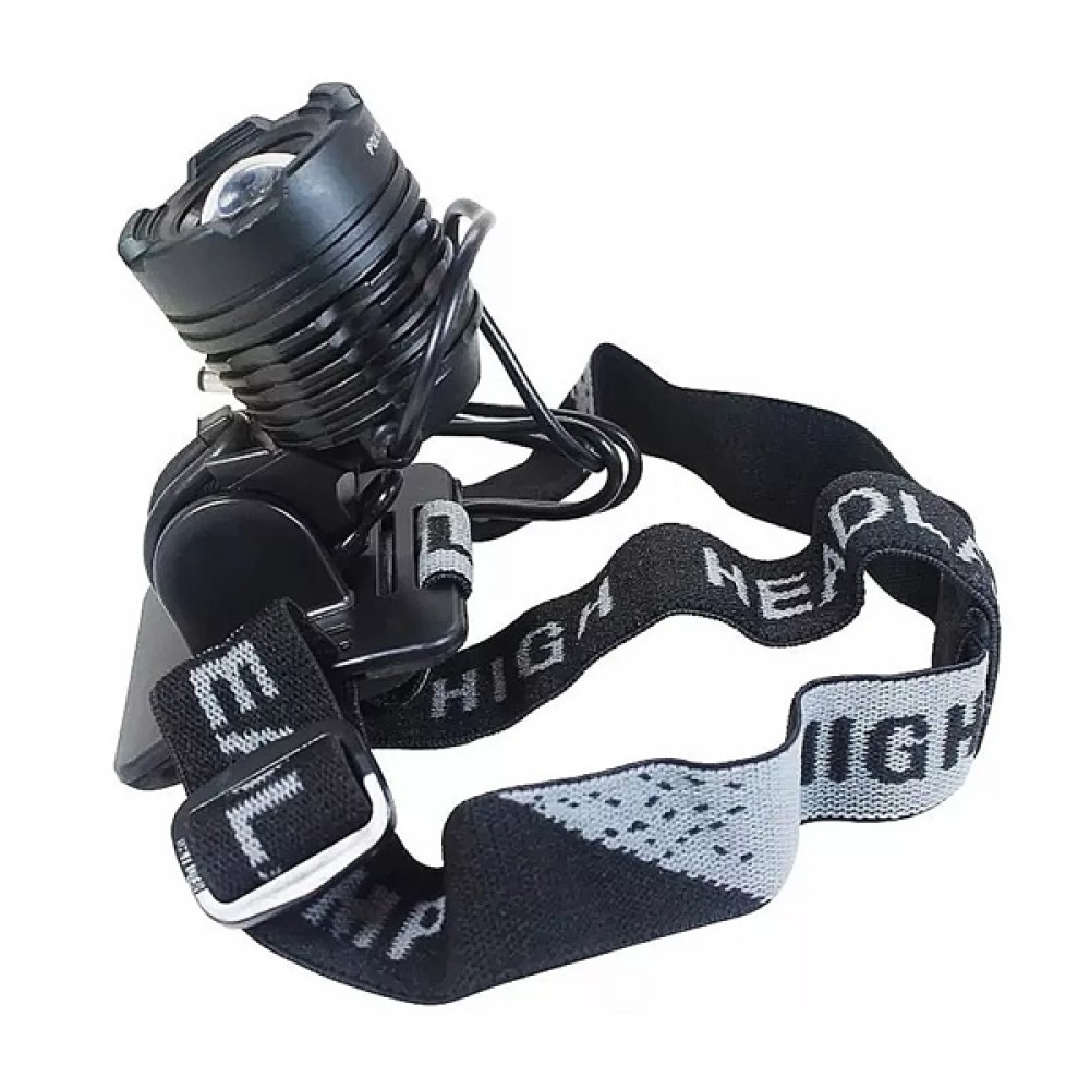Farol Lanterna Bike LED T6 Regulagem Foco Recarregavel Preto Farol Lanterna Bike LED T6 Regulagem Foco Recarregavel Preto