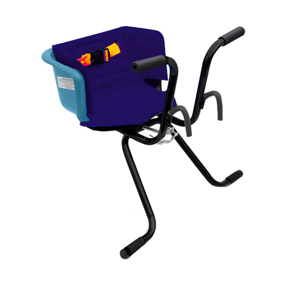 Cadeirinha Criança Bicicleta Assento Luxo C/ Cinto Azul