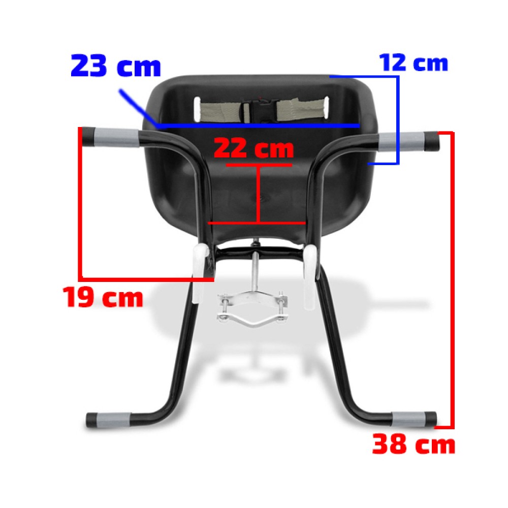 Cadeirinha Criança Bicicleta Assento Luxo C/ Cinto Azul Cadeirinha Criança Bicicleta Assento Luxo C/ Cinto Azul