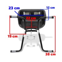 Cadeirinha Criança Bicicleta Assento Luxo C/ Cinto Azul