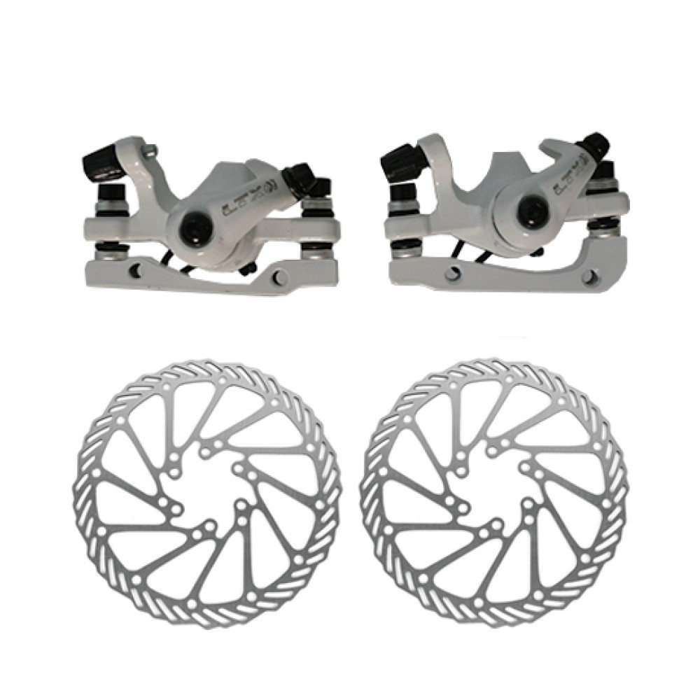 Freio Disco Dt/Tr + Disco Rotor 160mm LTX Sem Cubos Branco