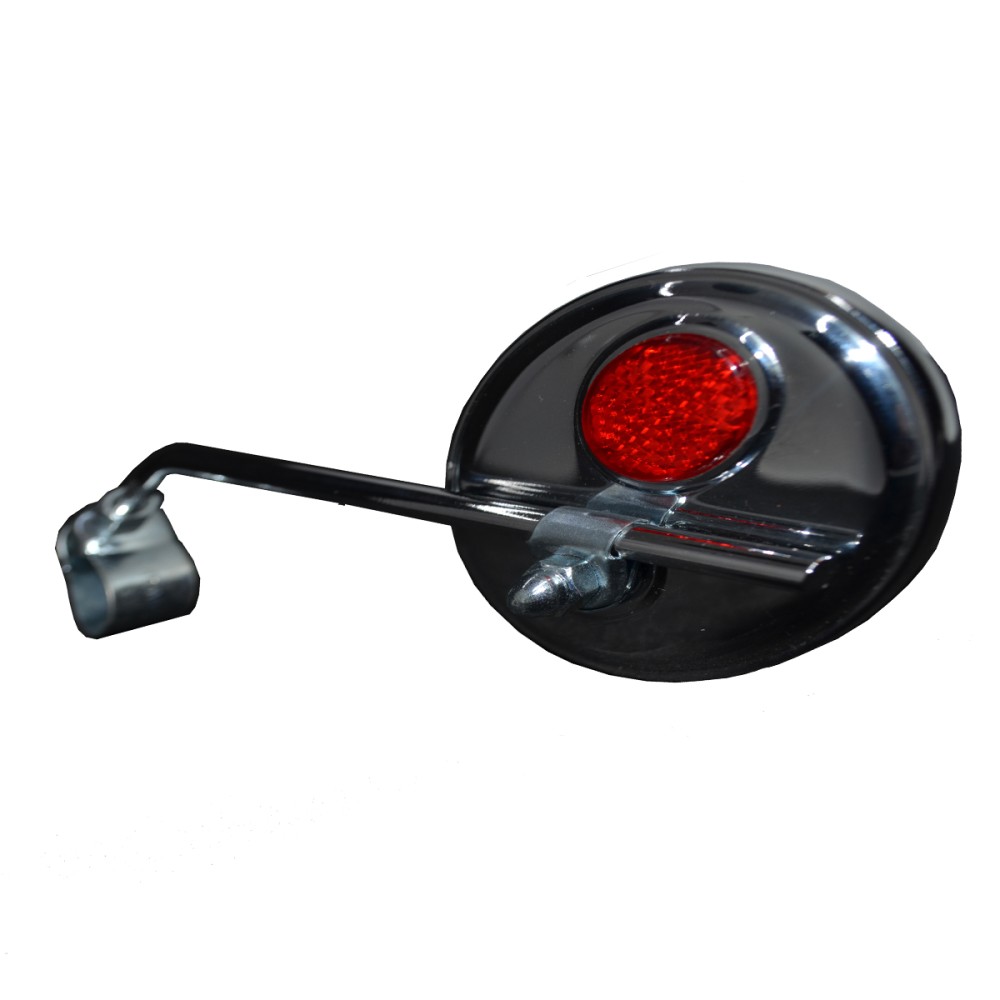 Espelho Retrovisor Redondo Aço C/Haste Refletor Cromado Espelho Retrovisor Redondo Aço C/Haste Refletor Cromado
