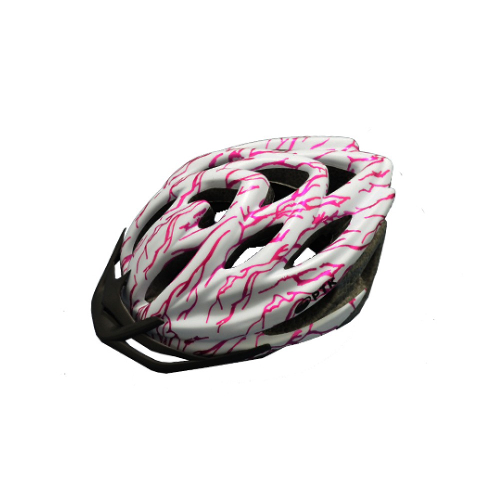 Capacete Ciclismo Adulto Runner Line Grande Branco C/ Rosa Capacete Ciclismo Adulto Runner Line Grande Branco C/ Rosa