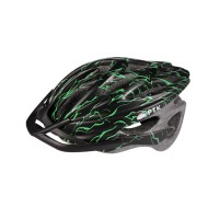 Capacete Ciclismo Adulto Runner Line Grande Preto C/ Verde