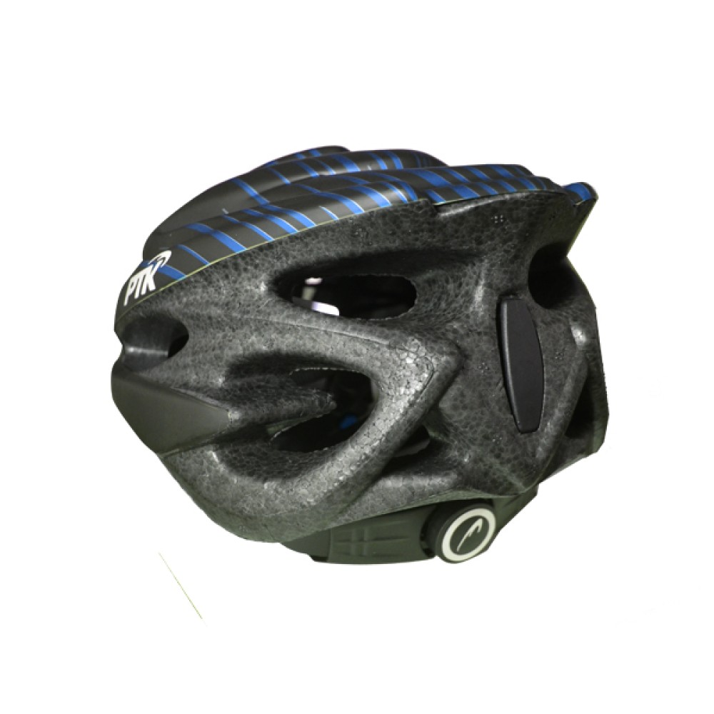 Capacete Ciclismo Adulto Runner Line Grande Preto C/ Azul Capacete Ciclismo Adulto Runner Line Grande Preto C/ Azul