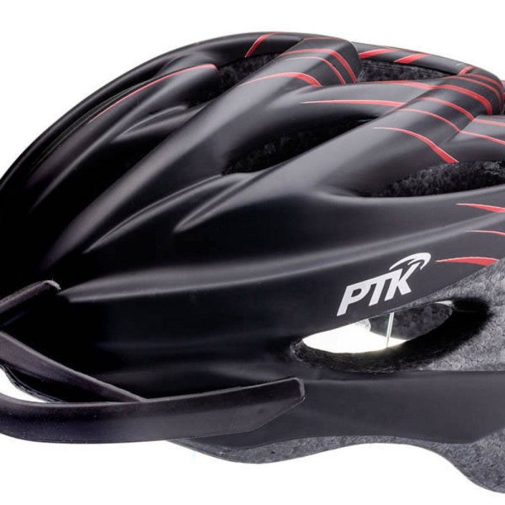 Capacete Ciclismo Adulto Runner Line Grande Preto C/ Vermelho Capacete Ciclismo Adulto Runner Line Grande Preto C/ Vermelho