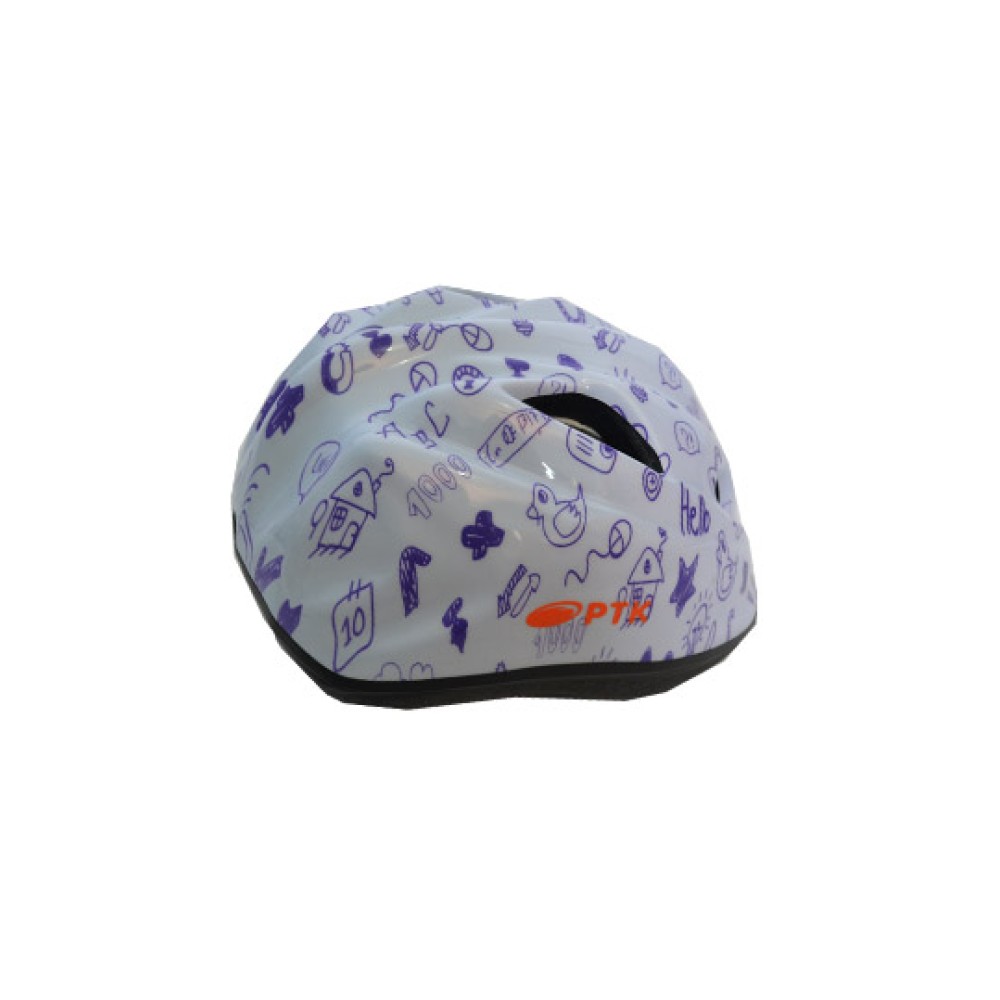 Capacete Ciclismo Infantil Kids Diversao Branco Com Lilas Capacete Ciclismo Infantil Kids Diversao Branco Com Lilas