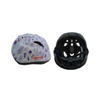 Capacete Ciclismo Infantil Kids Diversao Branco Com Lilas