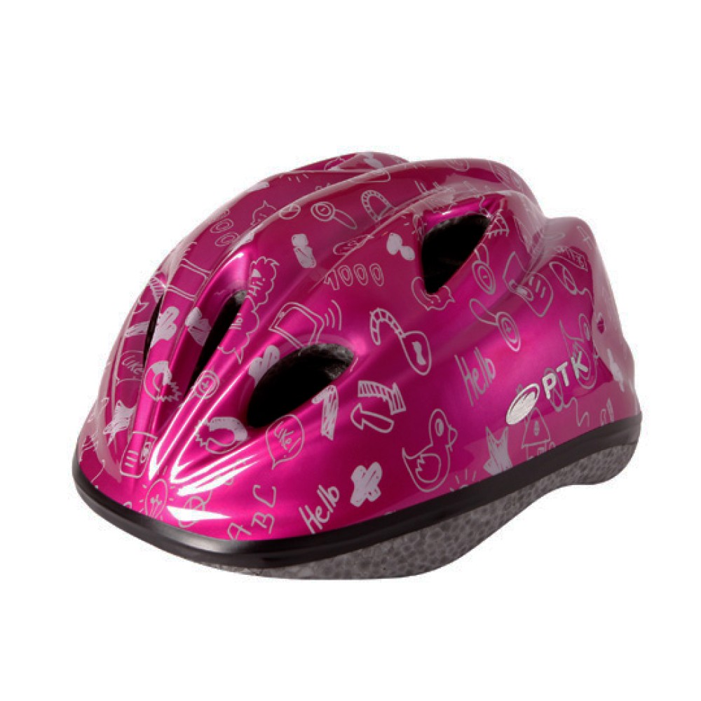 Capacete Ciclismo Infantil Kids Diversao Pink Com Branco
