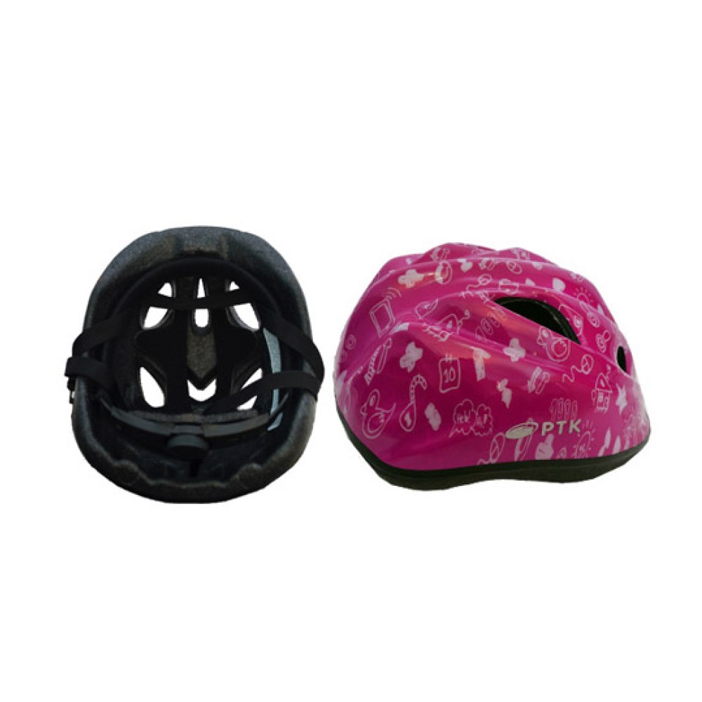 Capacete Ciclismo Infantil Kids Diversao Pink Com Branco Capacete Ciclismo Infantil Kids Diversao Pink Com Branco