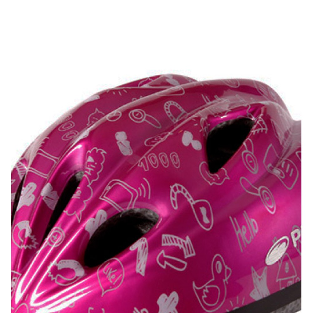 Capacete Ciclismo Infantil Kids Diversao Pink Com Branco Capacete Ciclismo Infantil Kids Diversao Pink Com Branco