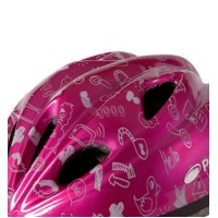 Capacete Ciclismo Infantil Kids Diversao Pink Com Branco