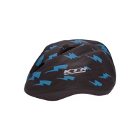 Capacete Ciclismo Bike Infantil Kids Raio Preto Com Azul