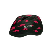 Capacete Ciclismo Bike Infantil Kids Raio Preto Com Rosa