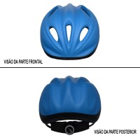 Capacete Ciclismo Bike Infantil Kids Fosco Azul Fosco