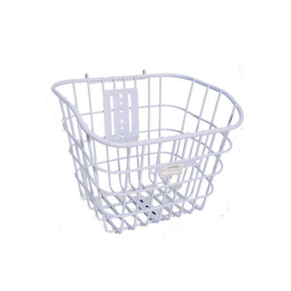 Cesta Cestinha Aramada C/ Tampa Bicicleta 24/26 Retro Branco Cesta Cestinha Aramada C/ Tampa Bicicleta 24/26 Retro Branco
