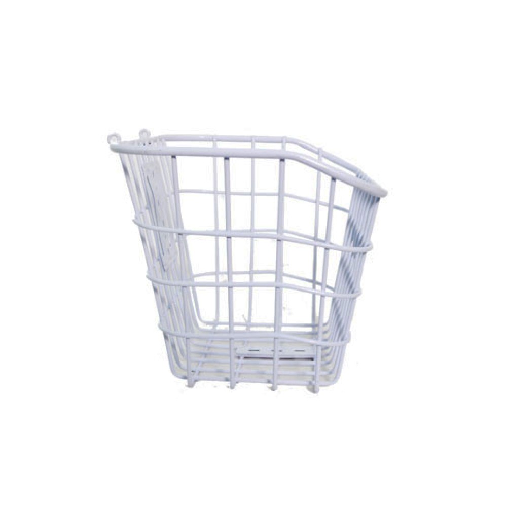 Cesta Cestinha Aramada C/ Tampa Bicicleta 24/26 Retro Branco Cesta Cestinha Aramada C/ Tampa Bicicleta 24/26 Retro Branco