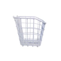 Cesta Cestinha Aramada C/ Tampa Bicicleta 24/26 Retro Branco