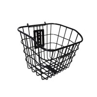 Cesta Cestinha Aramada C/ Tampa Bicicleta 24/26 Retro Preto