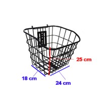 Cesta Cestinha Aramada C/ Tampa Bicicleta 24/26 Retro Preto